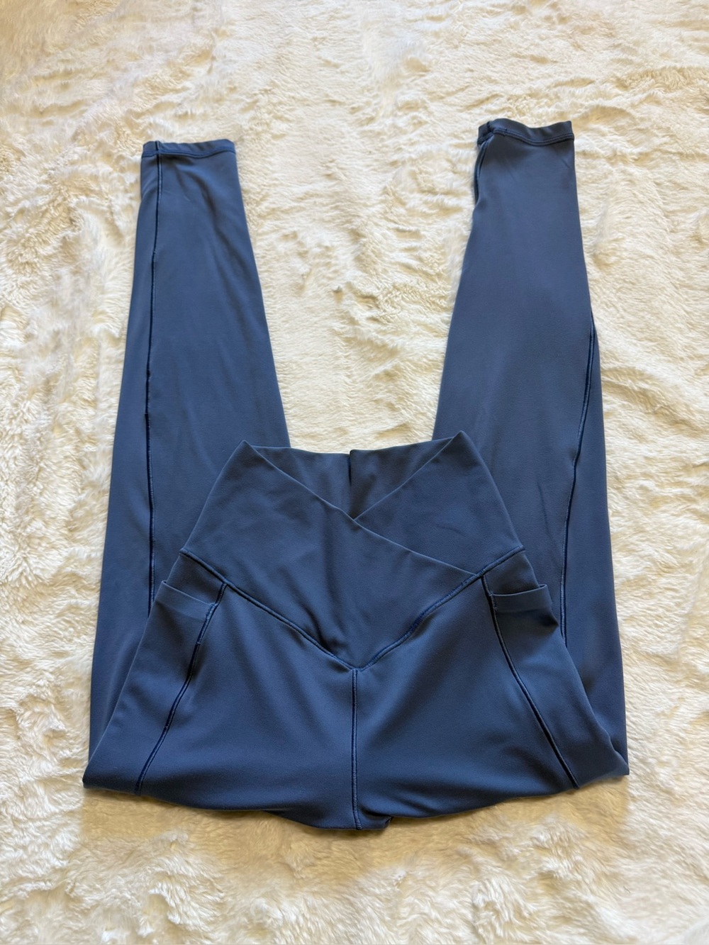 OFFLINE by Aerie Real Me XTRA Crossover Pocket 7/8 Leggings - Steel Blue / Small